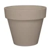 beauté Serralunga Pot à Fleur En Résine Recyclable Gris Tourterelle D68cm 14
