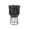 Promotio de vente Ames Pot De Fleur Métal Noir 40x68x40cm 7