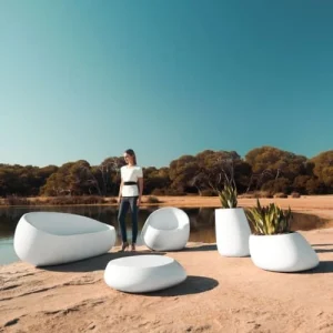Vondom Pot De Fleurs – 40 Plastique Blanc 80x40x65 Cm Neuve avec étiquette 8