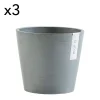 Ecopots Pots De Fleurs Bleu Gris D20 – Lot De 3 Satisfait ou Remboursé 20