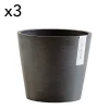 Ecopots Pots De Fleurs Noir D20 – Lot De 3 boutique en ligne 20