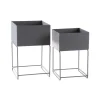 grande promotion Aubry Gaspard Sellettes De Jardin En Métal (lot De 2) Carré 13