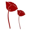 LP Design Set De 2 Coquelicots En Acier Galvanisé 36 Et 60 Cm Rouge Distributeur Officiel 20
