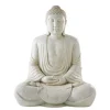 boutique pas cher Maisons Du Monde Statue Buddha Blanc Effet Vieilli H146 14