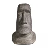 Oviala Statue De Jardin île De Pâques En Pierre 66cm Gris vente luxe pas cher 20