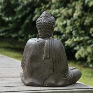 Wanda Collection Statuette Bouddha Assis Position Offrande Brun H42 Cm prix abordable 13