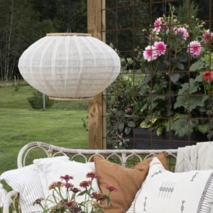 outlet soldes Globen Lighting Suspension Extérieure Lin/rotin D43cm 7