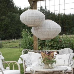 outlet soldes Globen Lighting Suspension Extérieure Lin/rotin D43cm 9