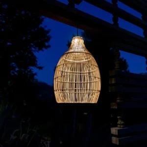 Lumisky Suspension Solaire Bohème Polyrotin Beige H42cm prix pas cher 8