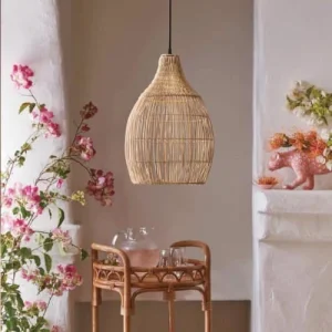 Lumisky Suspension Solaire Bohème Polyrotin Beige H42cm prix pas cher 12