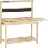 soldes en ligne OUTSUNNY Table Rempotage étagères Tiroir Tablette Crochets évier Tamis Tableau 13