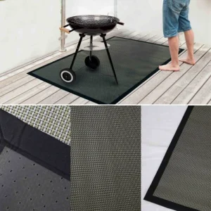 haute qualité Oviala Tapis Barbecue Et Plancha En Pvc Noir 150 X 120 Cm 14