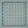jusqu'à Nazar Tapis Carré Extérieur Motif Ottoman Bleu Et Gris – 200X200 13