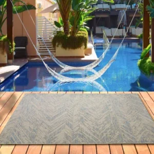 boutiqued pas cher Atticgo Tapis D’extérieur Design Abstrait Couleur Lin, 155×230 Cm 9
