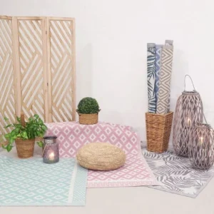 a Prix Discount Aubry Gaspard Tapis D’extérieur En Polypropylène 120 X 180 Cm Maya – Vert D’eau 14