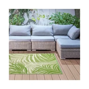 à prix promos ESSCHERT DESIGN Tapis De Jardin En Polypropylène Feuilles Jungle 10