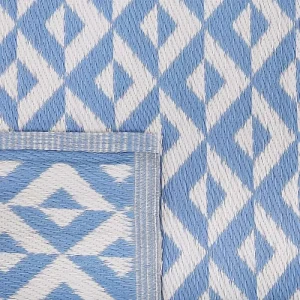 Beliani Tapis En Matériaux Synthétiques Bleu 180x120cm vente chaude 12