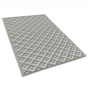 pas cher Beliani Tapis En Matériaux Synthétiques Gris 180x120cm 12