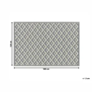 pas cher Beliani Tapis En Matériaux Synthétiques Gris 180x120cm 18