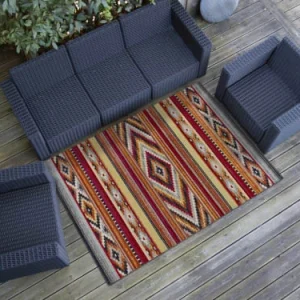 à prix d'occasion Atticgo Tapis Ethnique Multicolore Pour Extérieur/intérieur, 200X290 Cm 7