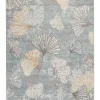 ESPRIT Tapis Exterieur Design Motif Floral Tissé Plat Bleu 160×225 De super promotions disponibles 22