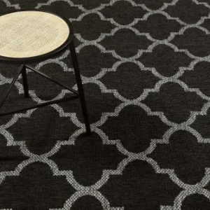 Livraison internationale Wecon Home Tapis Exterieur Noir Motif Oriental Gris 225×160 10