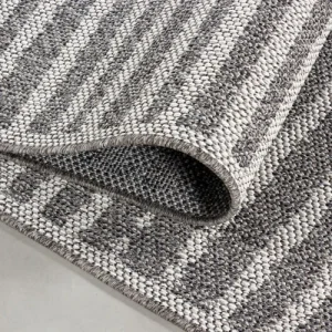 Top ventes STUDIO DECO Tapis Extérieur Tissé Plat Gris Et Greige 140x200cm 13