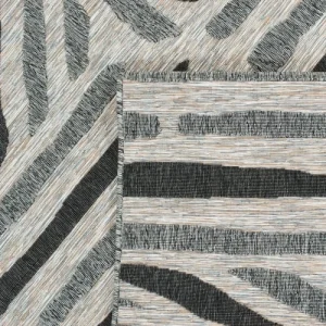 Nouveau Nazar Tapis Petite Taille Extérieur Rayé Anthracite Et Gris – 70×140 12